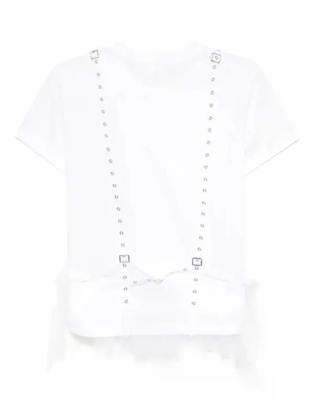 NWT Noir Kei Ninomiya by Comme des Garcons Tulle Buckle Blouse